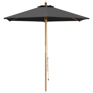 vidaXL Havesol &Oslash; 240 x 237 cm Massiv Eucalyptus Tr&aelig; Antracit