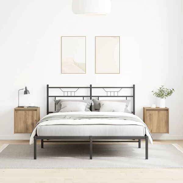 vidaXL v&aelig;gh&aelig;ngte sengeborde 2 stk. 38x34x40 cm kunsteg