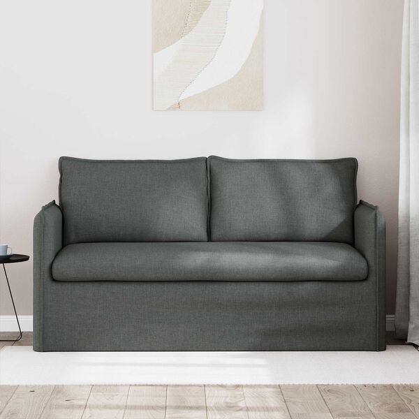 vidaXL Sofa M&oslash;rkegr&aring; 156 x 82 x 85 cm Stof