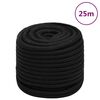 vidaXL arbejdsreb 18 mm 25 m polyester sort