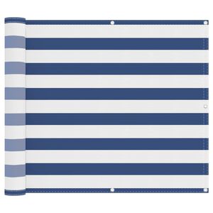 vidaXL Altan Sk&aelig;rm Bl&aring; og Hvid 100 x 800 cm Oxford stof