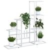 vidaXL blomsterstativ 94,5x25x88 cm metal hvid