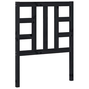 vidaXL sengeg&aelig;rde 81x4x100 cm massivt fyrretr&aelig; sort