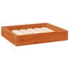 vidaXL Hundeseng Voks brun 51,5 x 44 x 9 cm Massivt fyrretr&aelig;
