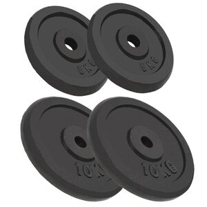 vidaXL v&aelig;gtskiver 4 stk. 2x10 kg+2x5 kg st&oslash;bejern