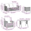 vidaXL sofas&aelig;t til haven 6 dele med hynder polyrattan beige