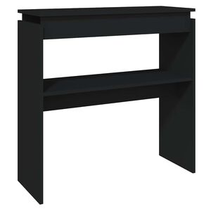 vidaXL konsolbord 80x30x80 cm konstrueret tr&aelig; sort