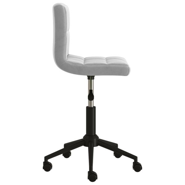 vidaXL drejelig spisebordsstol fl&oslash;jl lysegr&aring;