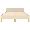 vidaXL Sengeramme uden madras Creme 120x200 cm Stof