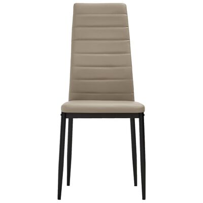 vidaXL spisebordsstole 4 stk. cappuccinofarvet kunstlæder