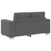 vidaXL Sofa 3 pcs M&oslash;rkegr&aring; 221 x 80 x 80 cm Linned-blandet stof
