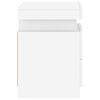 vidaXL sengeborde 2 stk. med LED-lys 35x39x55 cm hvid