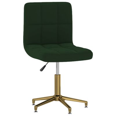 vidaXL drejelig spisebordsstol fløjl mørkegrøn