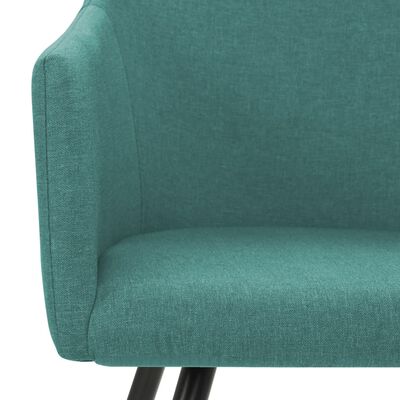 vidaXL spisebordsstole 6 stk. grøn stof