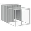 vidaXL h&oslash;nsebur med l&oslash;beg&aring;rd lysegr&aring; 110x201x110 cm galvaniseret st&aring;l