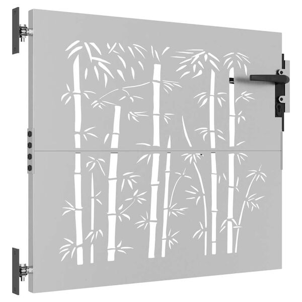 vidaXL havelåge 85x75 cm cortenstål bambusdesign