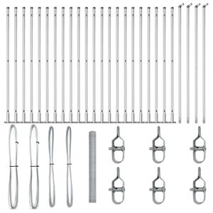 vidaXL Hegnsp&aelig;l S&oslash;lv 50 x 1,4 m (25 mm mesh) St&aring;l