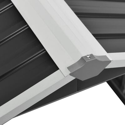 vidaXL skur til robotplæneklipper 92x97x63 cm galvaniseret stål grå