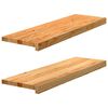 vidaXL trappem&aring;tter 2 stk lysebrun 80x30x2 cm massivt egetr&aelig;