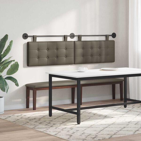 vidaXL H&aelig;ngende Hovedgavl V&aelig;gmonteret Faux l&aelig;der