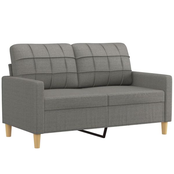 vidaXL 2-personers sofa 120 cm stof m&oslash;rkegr&aring;