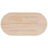 vidaXL bordplade 100x50x2,5 cm oval massivt fyrretr&aelig; hvid