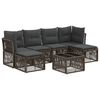 vidaXL Havesofa S&aelig;t 7 stk. Gr&aring; polyrattan