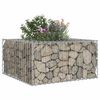 vidaXL Gabion h&oslash;jbed S&oslash;lv 80 x 80 x 40 cm Galvaniseret st&aring;l