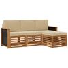 vidaXL Udend&oslash;rs sofagruppe 4 stk. Naturlig og Beige