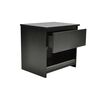 vidaXL natbord med 1 skuffe 2 stk. sort