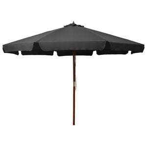 vidaXL udend&oslash;rs parasol med tr&aelig;stang 330 cm antracitgr&aring;