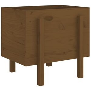vidaXL plantekasse 62x50x57 cm massivt fyrretr&aelig; gyldenbrun