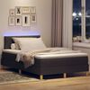 vidaXL LED Box Spring Bed med madras M&oslash;rk Brun 120 x 190 cm Stof