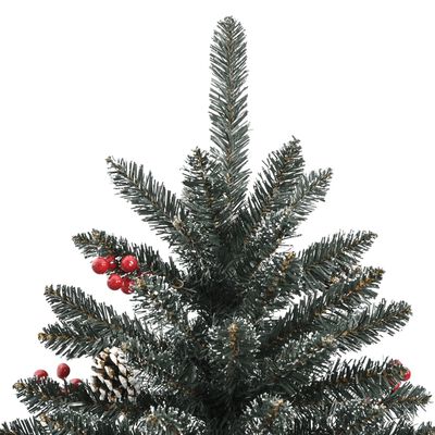 vidaXL kunstigt juletræ med fod 120 cm PVC grøn