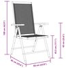 vidaXL foldbare havestole 6 stk. textilene sort