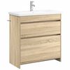vidaXL Badev&aelig;relsesm&oslash;bel s&aelig;t Sonoma-eg 81 x 40 x 84,5 cm