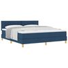 vidaXL Box spring seng med pude med hovedg&aelig;rde Bl&aring; 180 x 200 cm Stof
