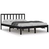 vidaXL sengeramme 140x200 cm massivt fyrretr&aelig; sort