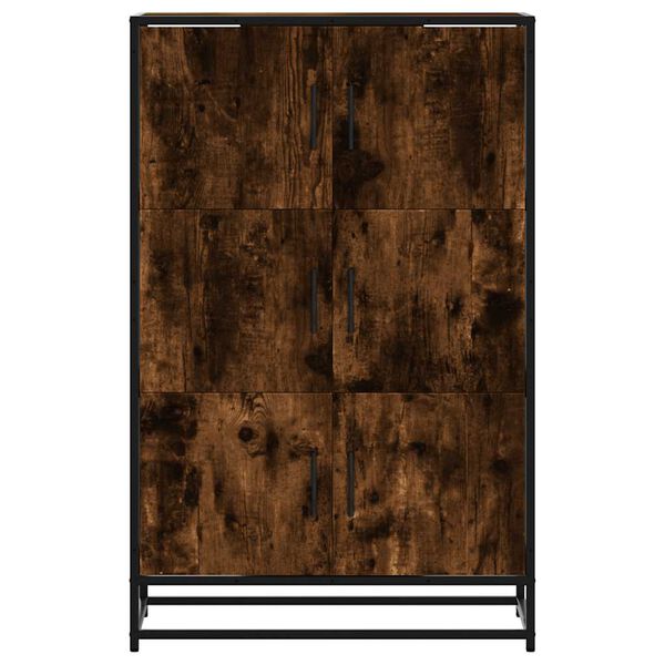 vidaXL skab 68x35x106,5 cm konstrueret tr&aelig; og metal r&oslash;get egetr&aelig;sfarve