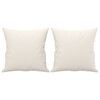 vidaXL 2-personers sofa med puder og hynder 140 cm kunstl&aelig;der creme