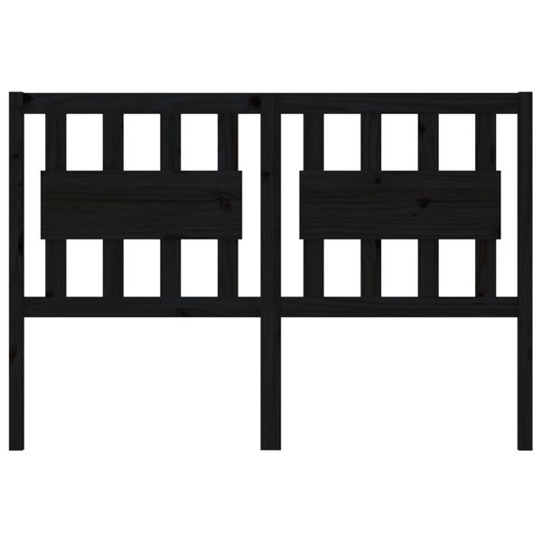 vidaXL sengeg&aelig;rde 140,5x4x100 cm massivt fyrretr&aelig; sort