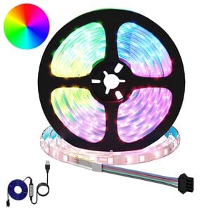 vidaXL LED Strip 2 stk. Sort og Gennemsigtig Kobber og plastik