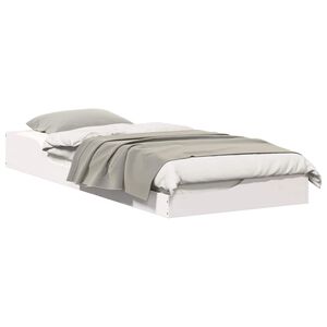 vidaXL Sengestel Hvid 100 x 220 cm Massiv fyrretr&aelig;