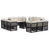 vidaXL Havesofa S&aelig;t 13 stk. Sort polyrattan