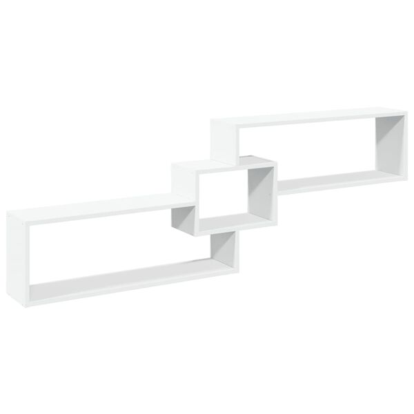 vidaXL vægskab 158x18x53 cm konstrueret træ hvid