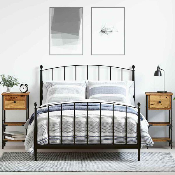 vidaXL Natskab 2 pcs Brun 33,5 x 36 x 70 cm Solid genbrugs tr&aelig;