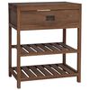 vidaXL Badev&aelig;relsesskab Naturfarvet 60 x 45 x 75 cm Massiv Teaktr&aelig;