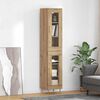 vidaXL Highboard 2 pcs Artisan Egetr&aelig; Glas