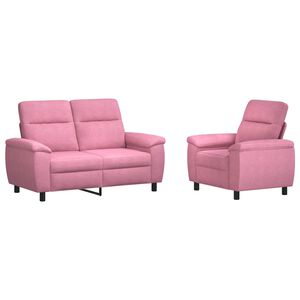 vidaXL Sofa S&aelig;t 2 pcs Lyser&oslash;d Stof