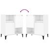 vidaXL sk&aelig;nke 3 stk. 60x35x70 cm konstrueret tr&aelig; hvid h&oslash;jglans